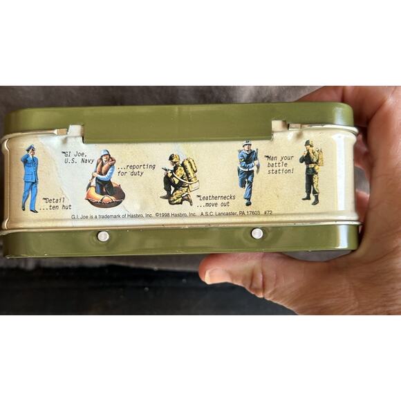 Vintage G.I. Joe Action Soldier - Mini Metal Tin Lunch Box By Hasbro Inc. 1998 - Picture 5 of 8
